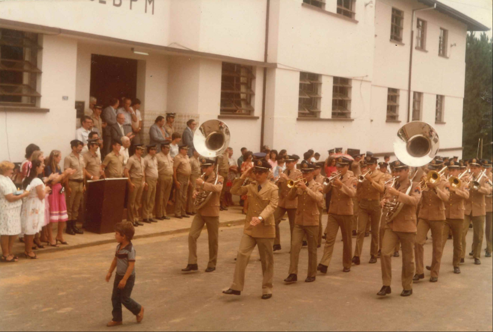 Banda do 3ºBPM. Comando do Subtenente Valfredo Raymundo Pinho. Valdemar Vozniak em primeiro plano à direita
