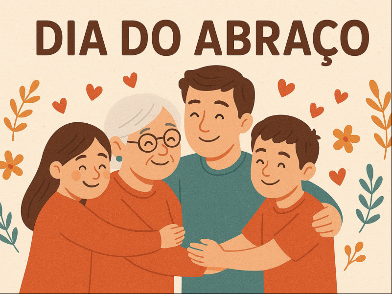 Ilustração, dia do abraço